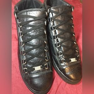 ❤️ BALENCIAGA ARENA HIGH TOP BLACK LEATHER